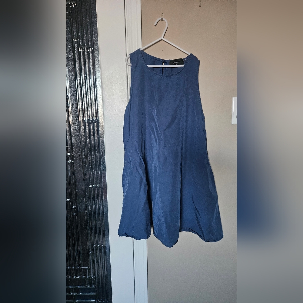 Blue Sleeveless Workhall Dress